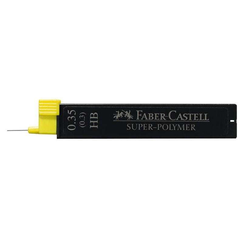 FABER-CASTELL SUPER-POLYMER Bleistiftminen schwarz HB 0,35 mm - 12 St