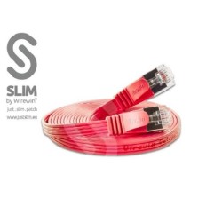 Cavo Patch-RJ45 STP-SLIM 3.0m CAT6 piatto *rosso* Wirewin AWG36