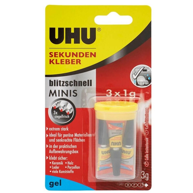 UHU Sekundenkleber 3x 1,0 g