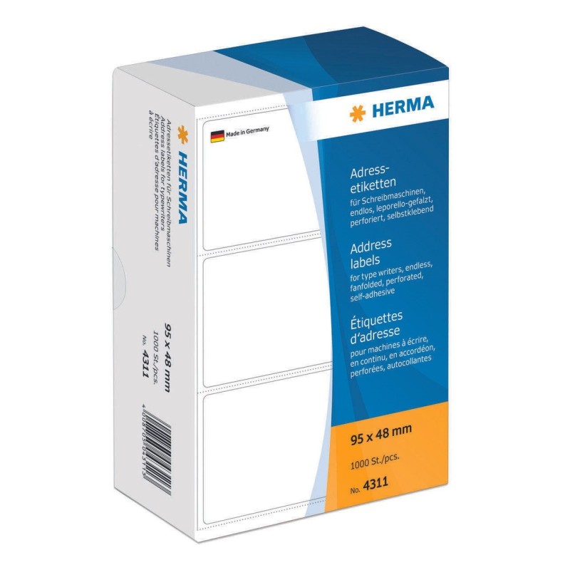 HERMA Adress-Etiketten Adress-Etiketten 95x48 1000St. 95,0 x 48,0 mm 