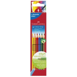 FABER-CASTELL Buntstifte Farbstifte Colour GRIP,6er-P. Mehrfarbig