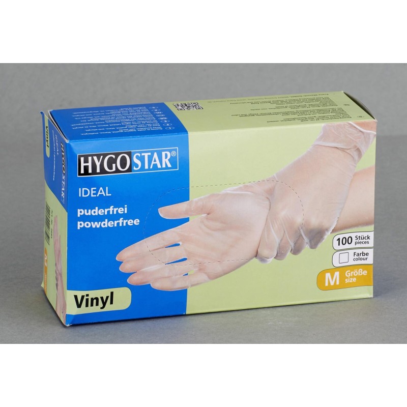 HYGOSTAR Handschuhe Handschuhe Vinyl Puderfrei M M Transparent