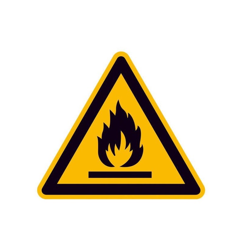 SafetyMarking&Acirc;&reg; Warnaufkleber Schild Warn.v.feuerge.Stoffen 10 cm x