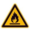 SafetyMarking&Acirc;&reg; Warnaufkleber Schild Warn.v.feuerge.Stoffen 10 cm x