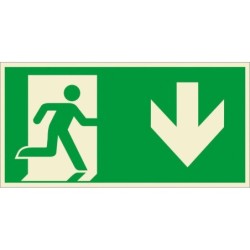 SafetyMarking&Acirc;&reg; Rettungszeichen-Aufkleber Schild Notausgang rechts,