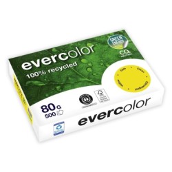 Clairefontaine Recyclingpapier CF Evercolor gelb A4, 80g DIN A4 80 g/