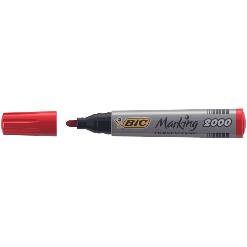 Marcatore permanente BIC Marking 2000 punta conica 4,95 mm rosso 8209