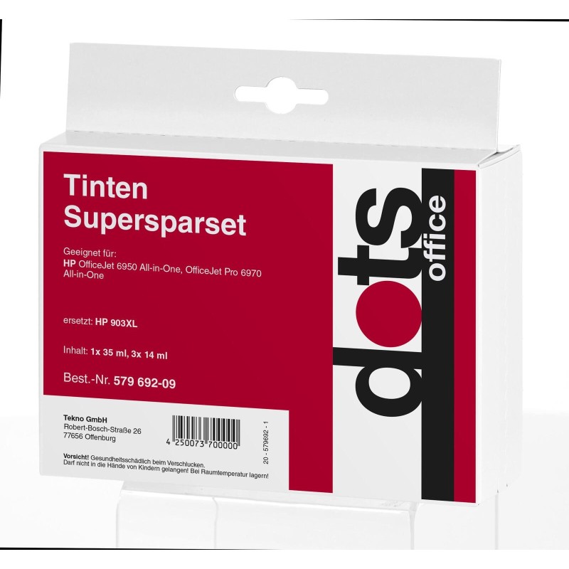 dots Druckerpatronen Dots Tinten ers.HP 903XL BKCMY farbsortiert