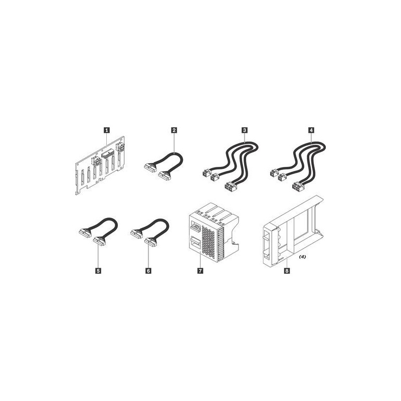 Lenovo ThinkSystem SR550/SR650 2.5&quot; SATA/SAS 8-Bay Backplane Kit