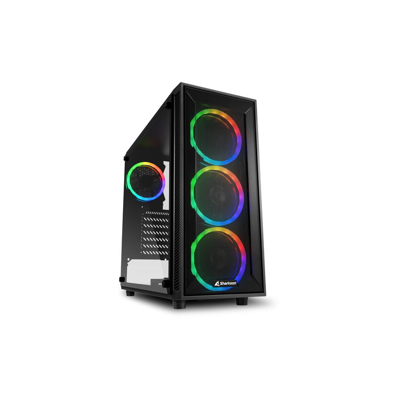 SHARKOON CASE TG4M RGB ATX VETRO TEMPERATO 6 SLOT ESPANSIONE 3X120MM