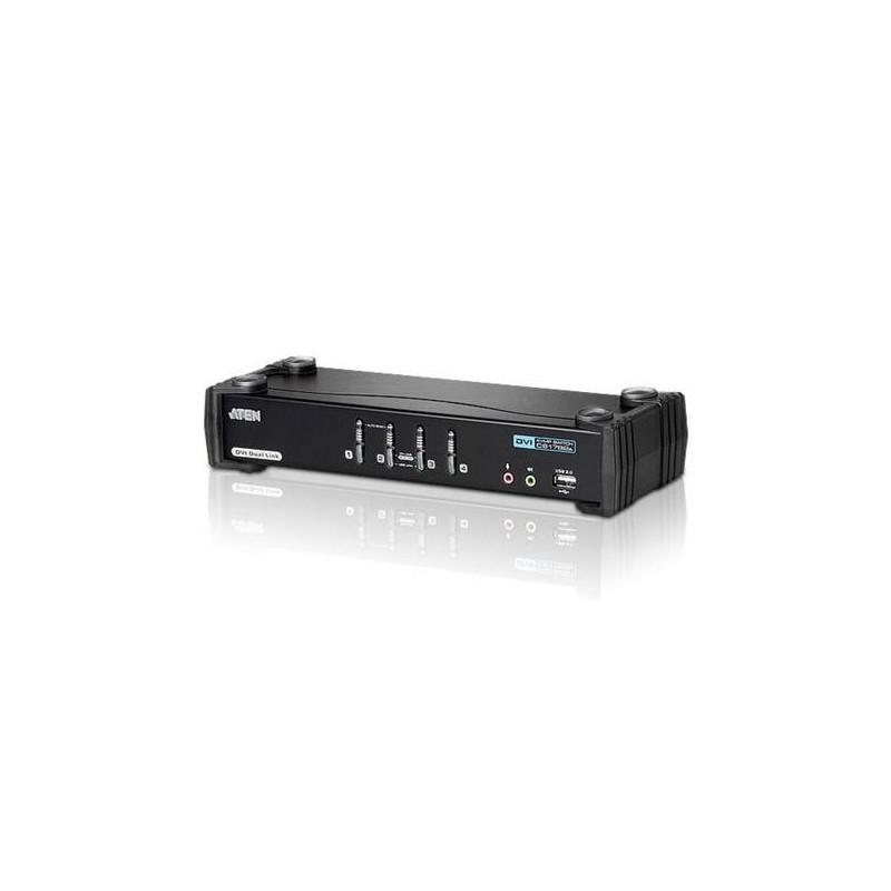 ATEN Switch KVMP&trade; Dual Link/audio USB DVI a 4 porte