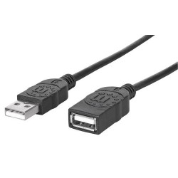 Manhattan 338653 cavo USB 1,8 m USB 2.0 USB A Nero