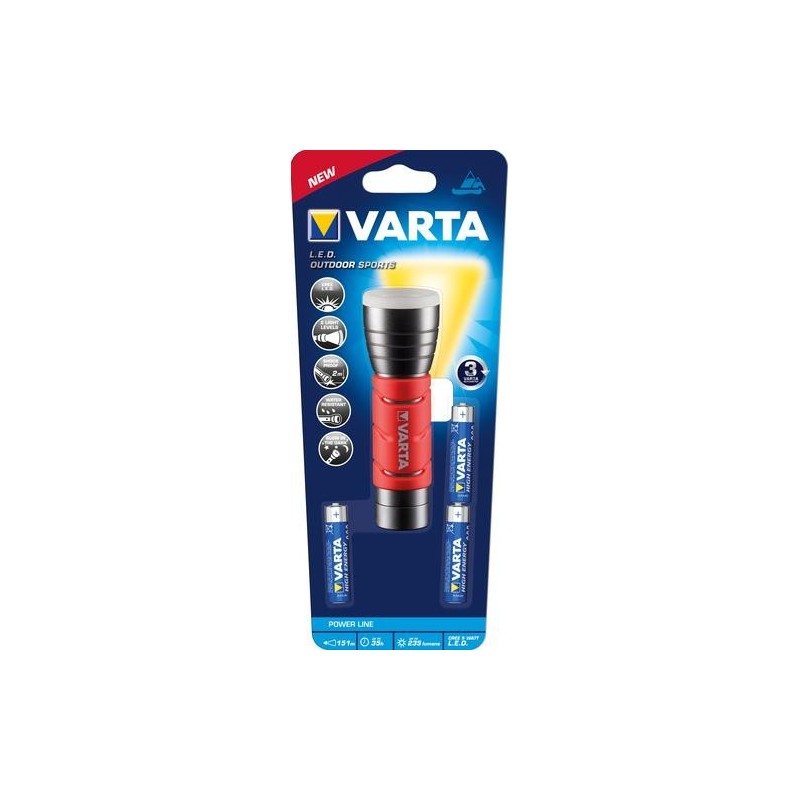 Varta 17627101421 Nero, Rosso Torcia a mano LED