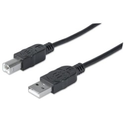 Manhattan USB 2.0 A/B cavo USB 3 m USB A USB B Nero