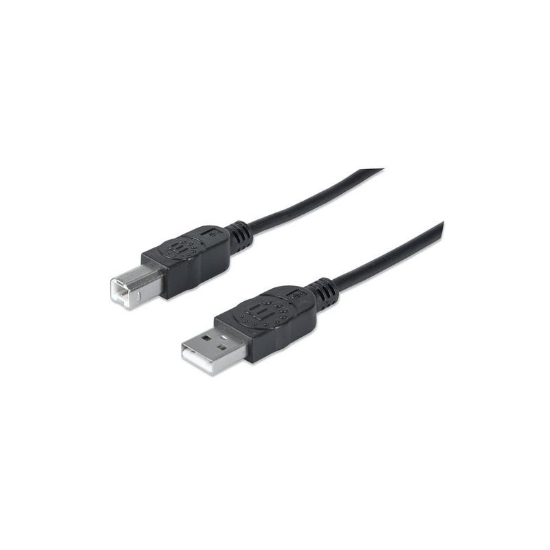 Manhattan USB 2.0 A/B cavo USB 3 m USB A USB B Nero