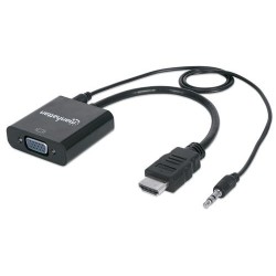 Manhattan 151450 cavo e adattatore video 0,3 m HDMI + 3.5mm VGA (D-Su