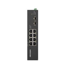 SWITCH HIKVISION INDUSTRIALE HI-POE DIN 8P GIGABIT + 2 UPLINK GIGABIT