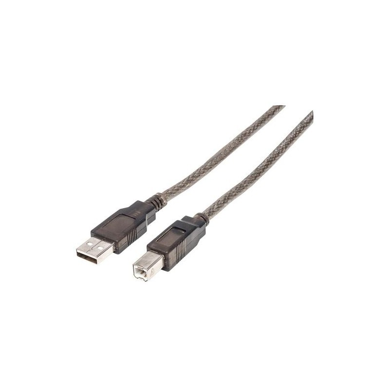 Manhattan 152389 cavo USB 15 m USB 2.0 USB A USB B Nero