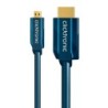 Clicktronic Micro-HDMI Cavo adattatore M/M. Blu 5,0 m2