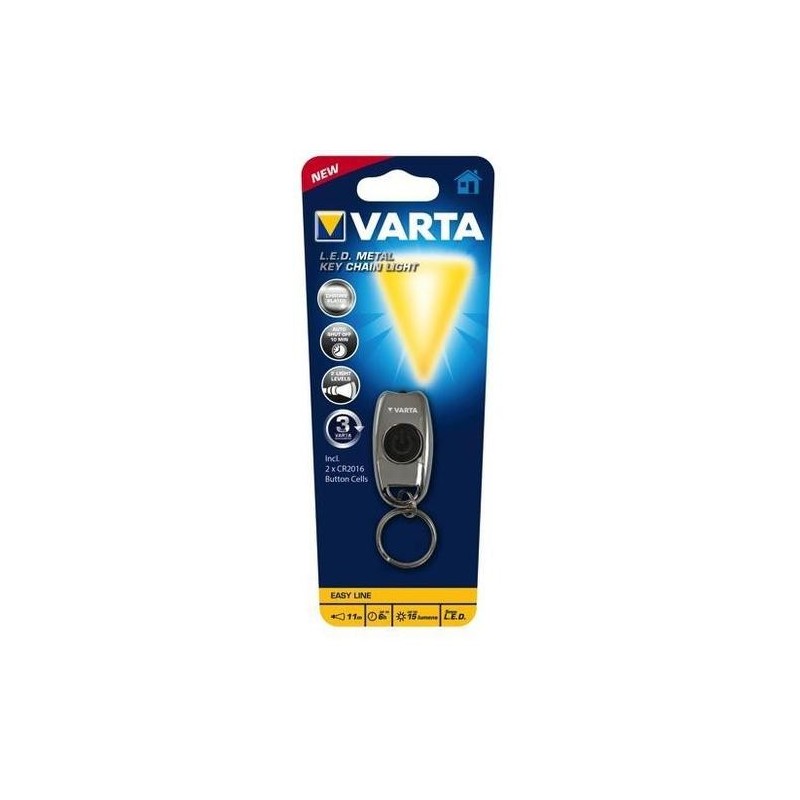 Varta L.E.D. METAL KEY CHAIN LIGHT Cromo Torcia portachiavi LED