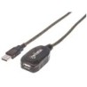 Manhattan 152365 cavo USB 15 m USB 2.0 USB A Argento