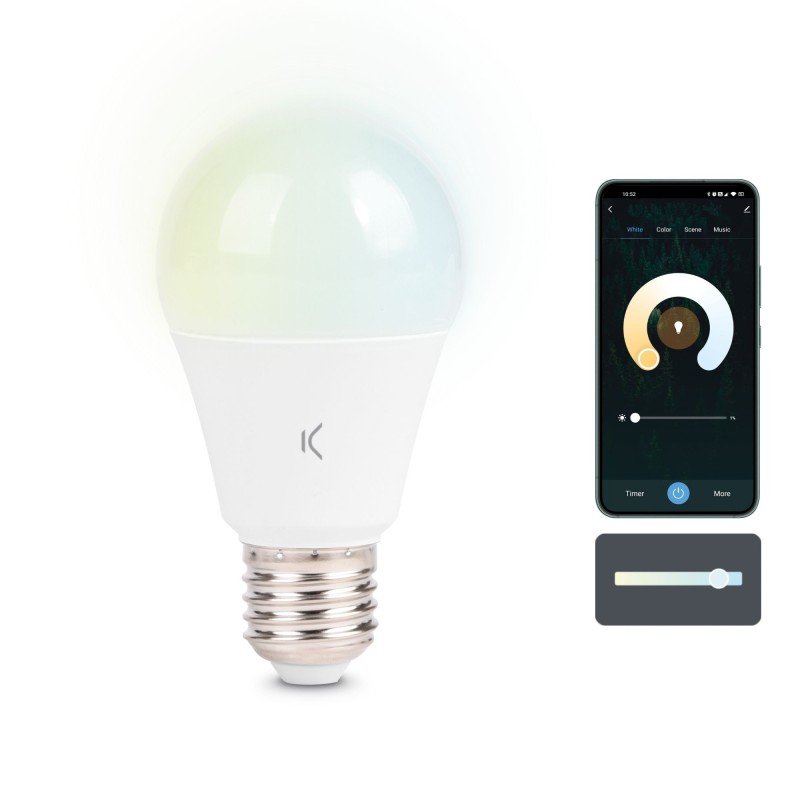 Ksix Smartled Bombilla Inteligente - CCT - 9W - A60