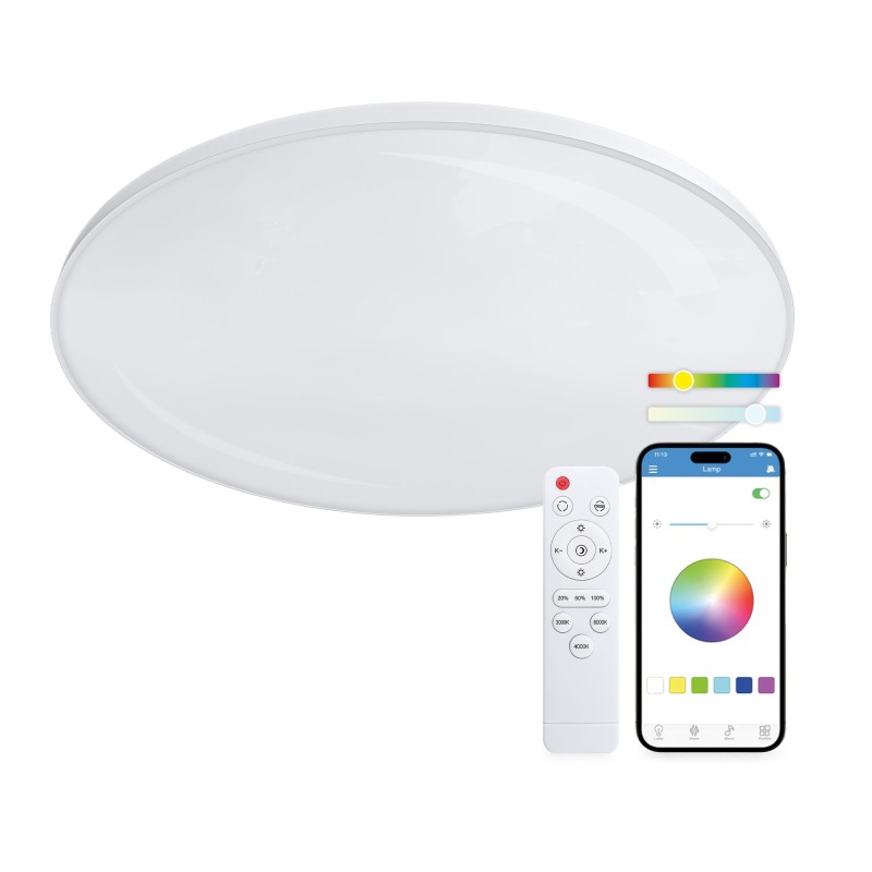 Ksix Halo Smartled Panel RGBIC - Control por APP - 90W - 47cm