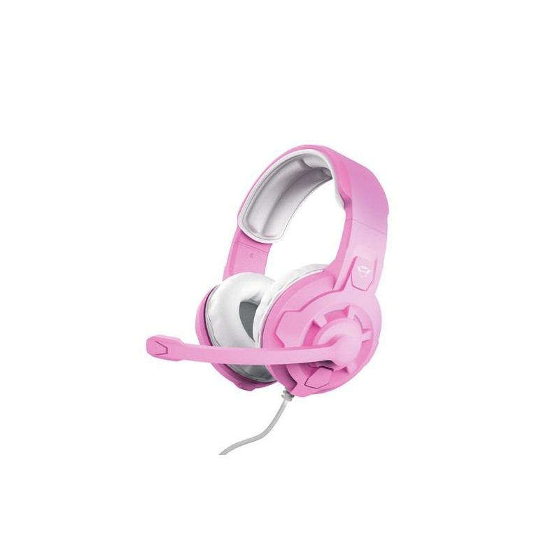 Trust GXT 411P Radius Auricolare Cablato A Padiglione Rosa, Bianco