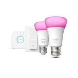 Philips Hue White and Color ambiance Starter Kit Bridge + 2 Lampadine