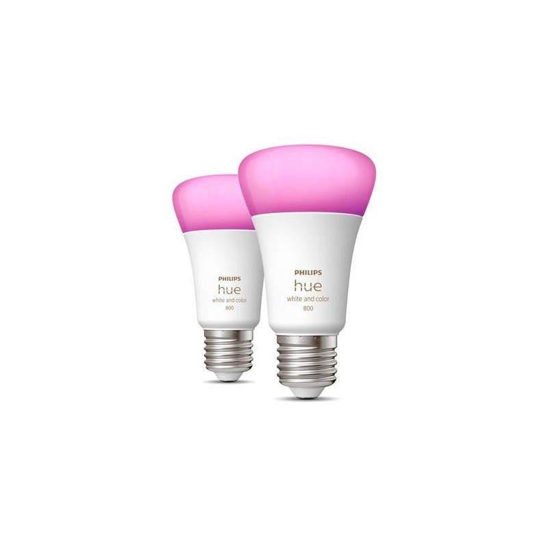 Philips Hue White and Color ambiance 2 Lampadine Smart E27 60 W