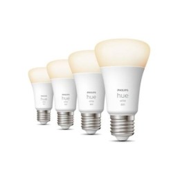 Philips Hue White 4 Lampadine Smart E27 60 W