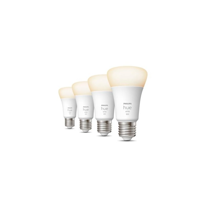 Philips Hue White 4 Lampadine Smart E27 60 W