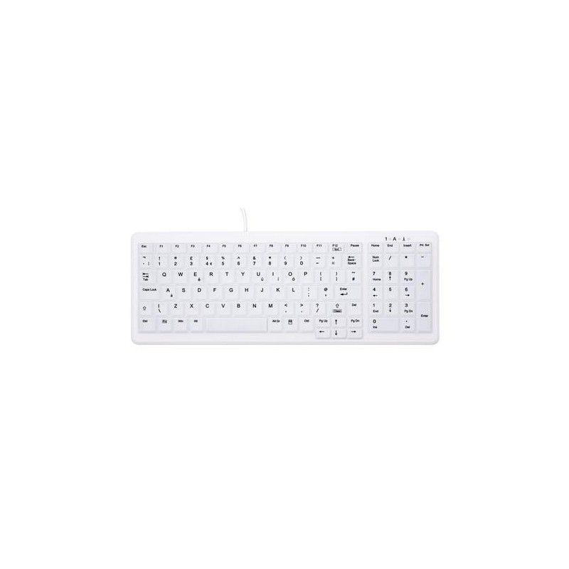 CHERRY AK-C7000 tastiera USB QWERTY Inglese UK Bianco