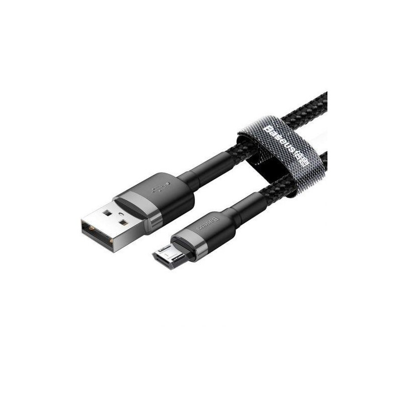 Baseus Micro USB Cafule Cable 2.4A 1m Gray + Black (CAMKLF-BG1)