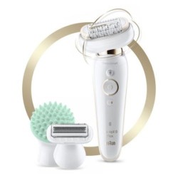 Braun Silk-&eacute;pil 9 81688638 epilatore 40 pinzette Bianco, Oro