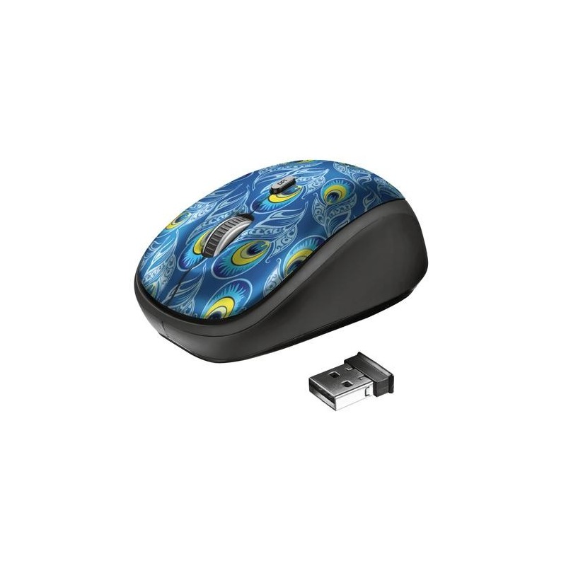 Trust Yvi mouse Ambidestro RF Wireless Ottico 1600 DPI