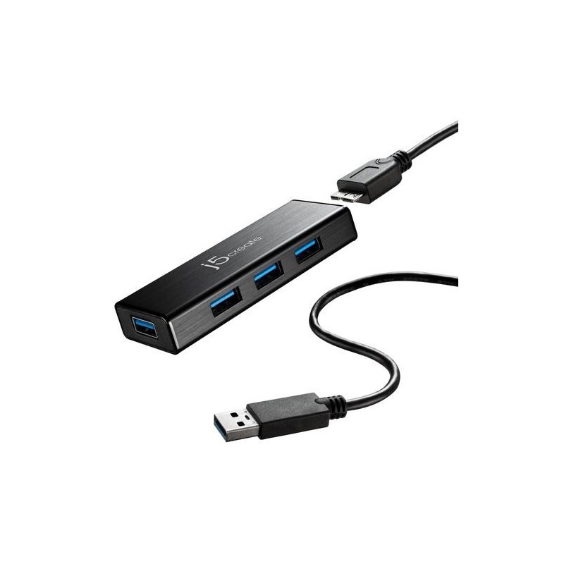 j5create JUH340-N Mini HUB USB 3.0 a 4 porte - UE/UK