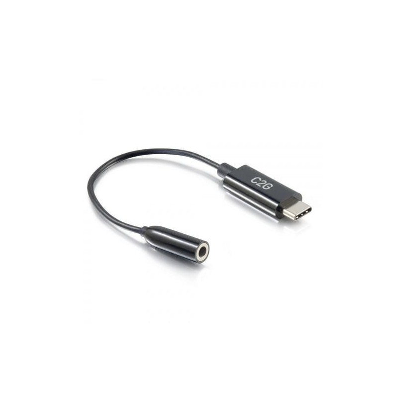 C2G 54426 cavo per cellulare Nero 0,09 m USB-C 3,5 mm