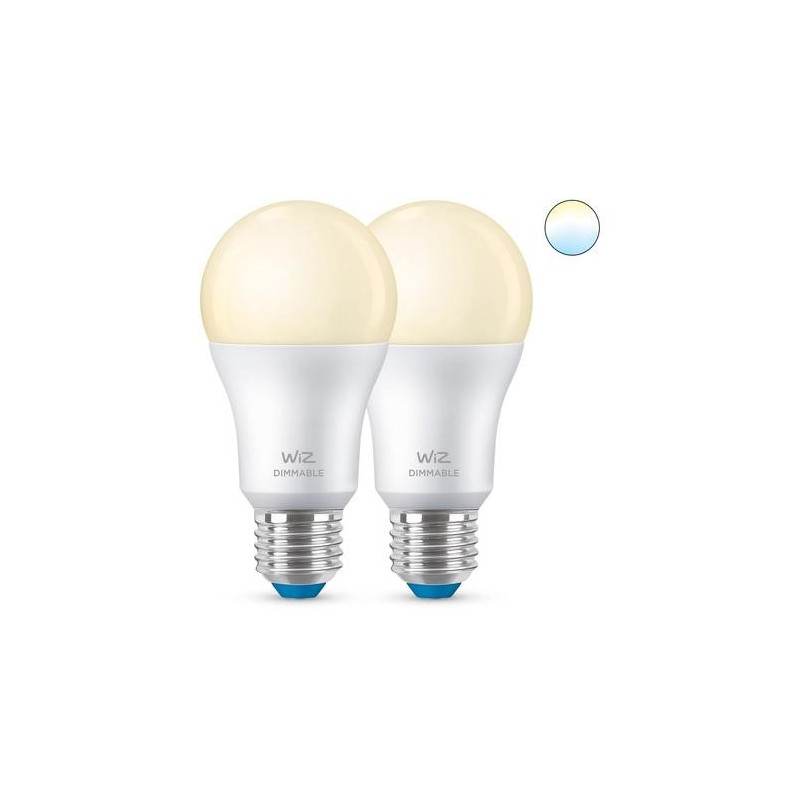 WiZ Lampadina Smart Dimmerabile Luce Bianca Calda AttaccoE27 60W Gocc