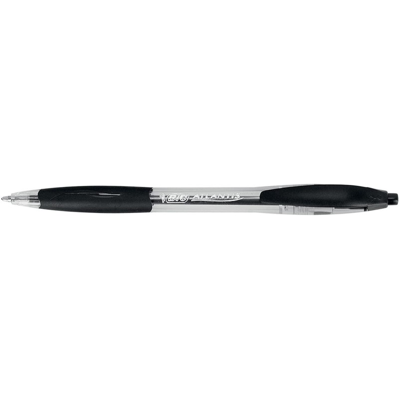 Bic Atlantis Classic Boligrafo Retractil - Punta de 1mm - Cuerpo Tran