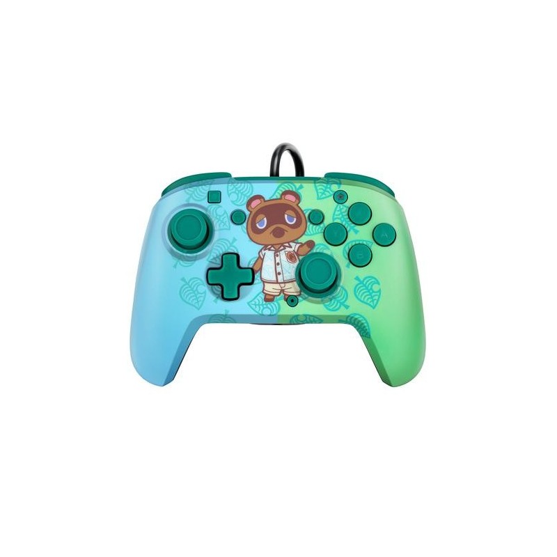 PDP REMATCH: Animal Crossing Tom Nook Blu, Verde USB Gamepad Analogic