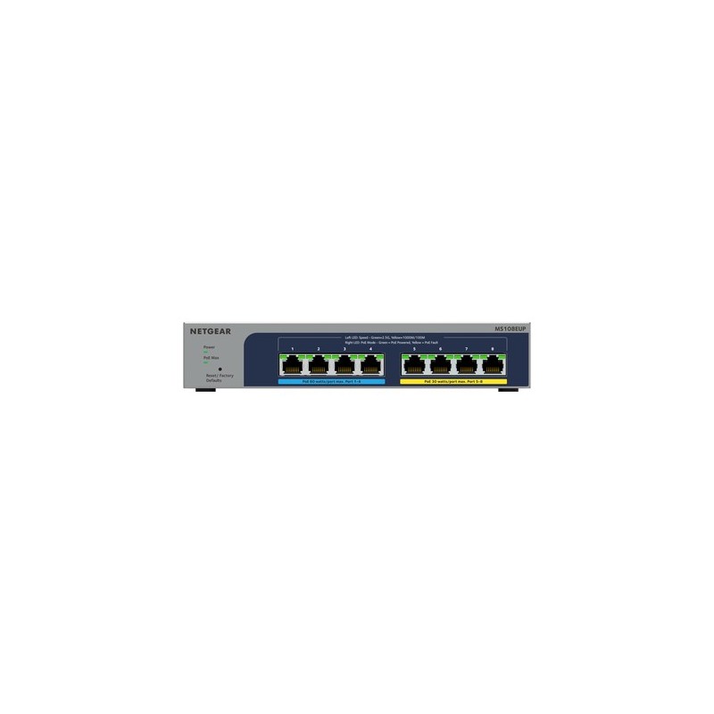 NETGEAR 8-port Ultra60 PoE++ Multi-Gigabit 25G Ethernet Plus Switc