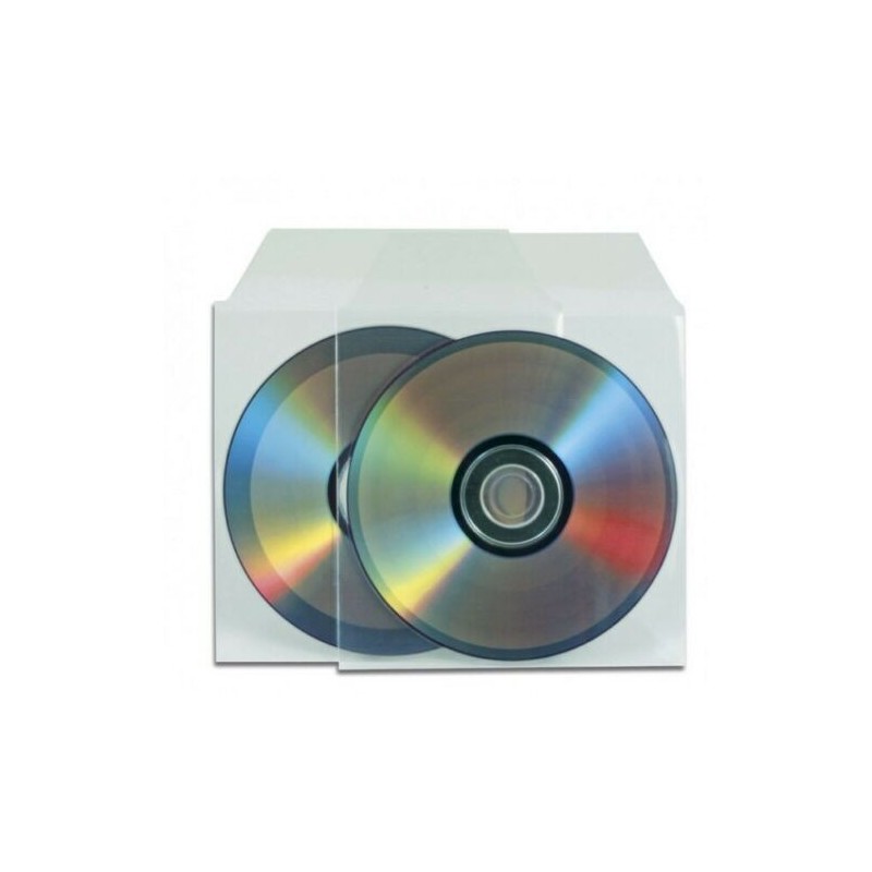 CONFEZIONE DI BUSTINE DA 100 PZ PER CD/DVD CON ALETTA DI CHIUSURA HEA