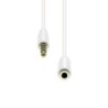 Mini-Jack 4-Pin Slim Extension Cable White 5M