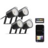 Ksix Pack 4 Smartled Outdoor Focos LED RGBWIC - IP65 - Control por AP