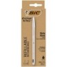 BIC Cristal Re'New Penna Ricaricabile Nera a Sfera Fusto in Metallo