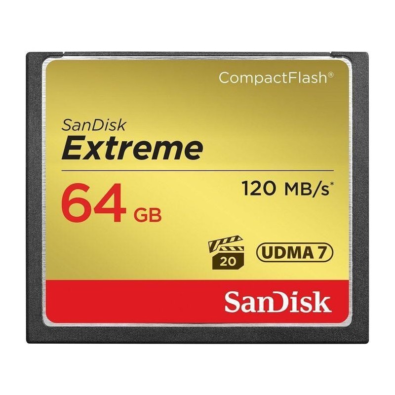 SanDisk CF Extreme 64GB CompactFlash SanDisk Extreme CF 120MB/s 85M