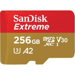 Sandisk Extremeâ®-256GB flash Memory Card MicroSDXC con adattatore