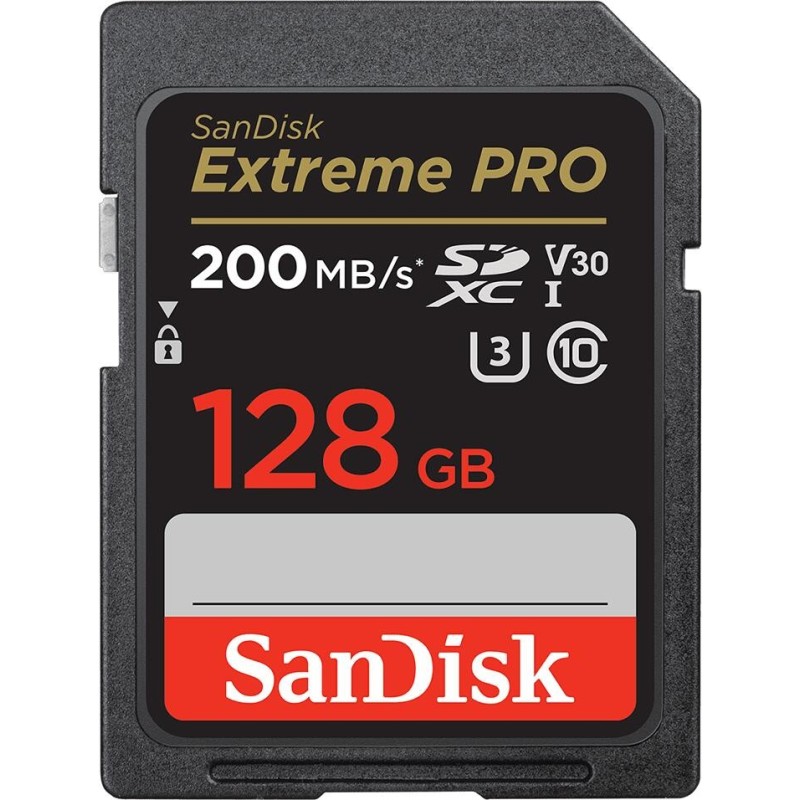 128GB SANDISK EXTREME PRO SDXC 200MB/S