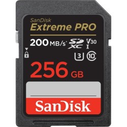 Sandisk Extreme Pro R200/W140 SDXC-256GB UHS-I U3 Classe 10 SDSDXX